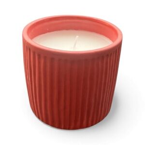 NEW Grooved Potted Candle Dusty Pink Terracotta Unscented Simons Maison